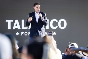 Democratic Senate Hopeful James Talarico Returns To Campaign Trail At Austin Cit