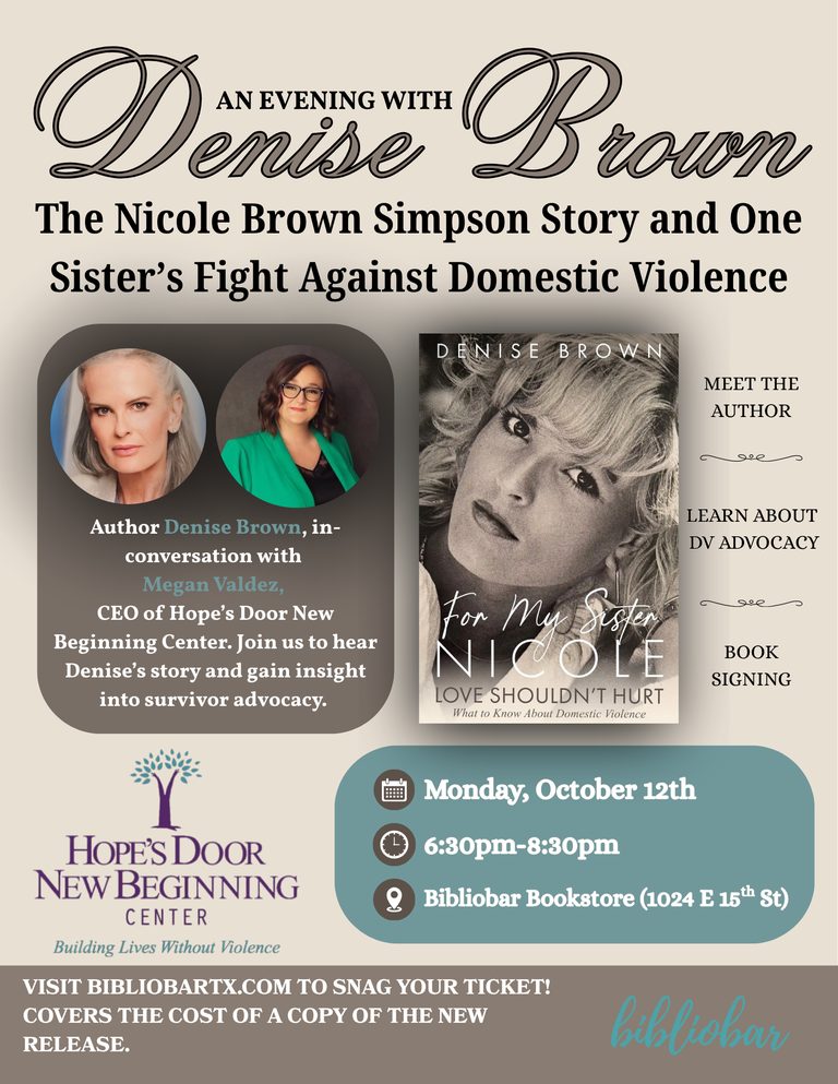 Denise Brown To Speak On Domestic Violence Awareness At Plano Bibliobar
