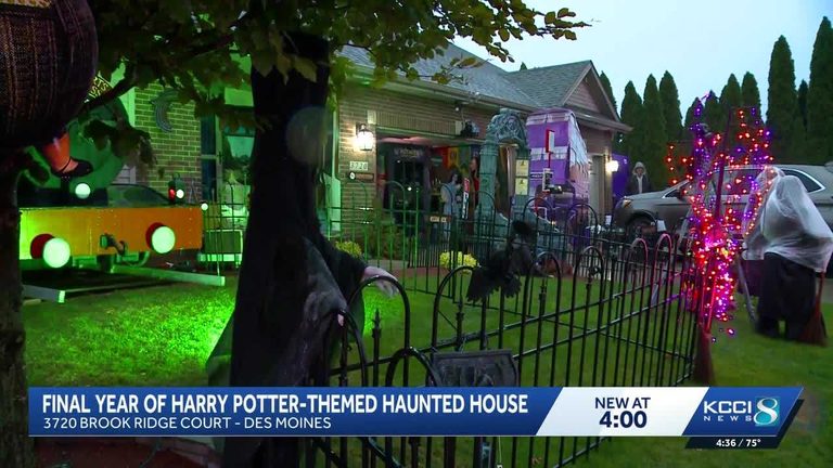 Des Moines Families Say Goodbye To Beloved Haunted Hogwarts Halloween Display