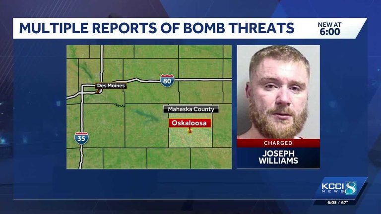 Des Moines Man Arrested In Waukee After Bomb Threats Reported In Oskaloosa