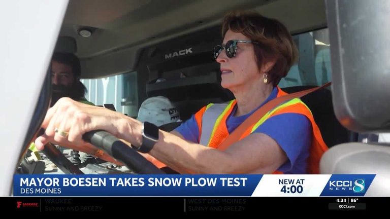 Des Moines Mayor Connie Boesen Joins City Workers For Annual Snowplow Training