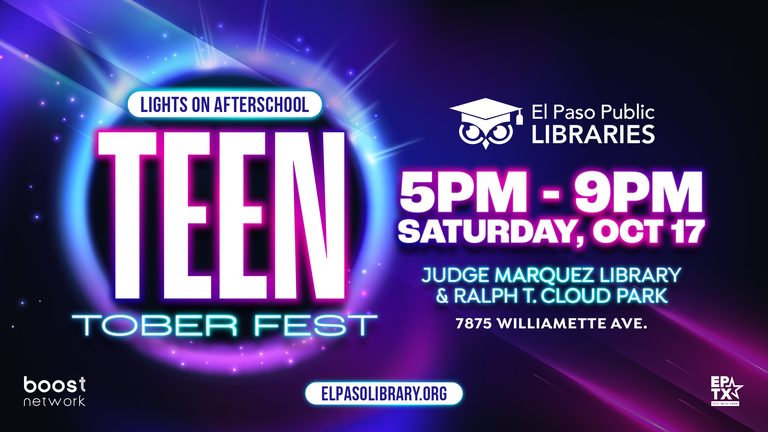 El Paso Public Library Announces Free Teentober Fest With Neon Theme For Teens