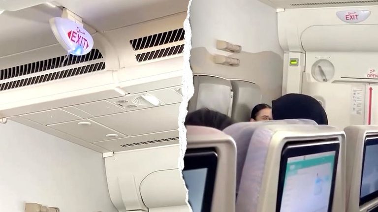 Emirates Flight Ek123 Experiences Cabin Condensation Leak Mid Flight