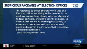 Federal Probe Launched Into Suspicious Powder Letters Sent To Election Officials