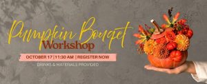 Floral Pumpkin Arrangement Workshop Plano