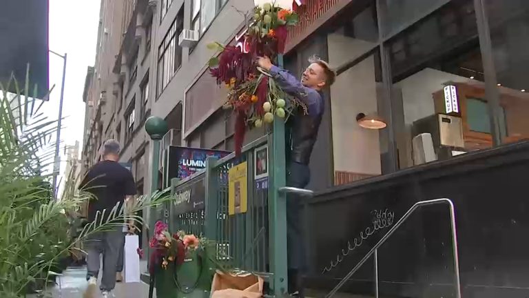Florist Creates Pop Up Floral Graffiti Installations Across New York City Neighb