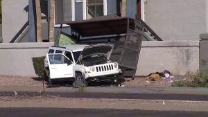 Four Injured Including Teen And Child After Suv Hits Bus Stop In South Phoenix