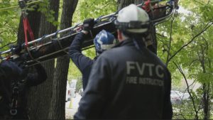 Fvtc Fire Trainees Practice Rope Rescues On High Cliff State Park Cliffs