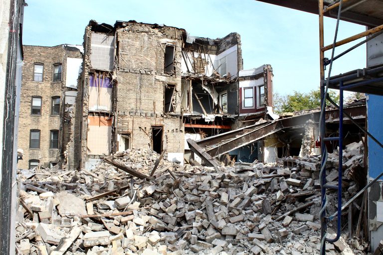Holiday Club Demolished In Uptown For New Terracotta Clad Apartment Building