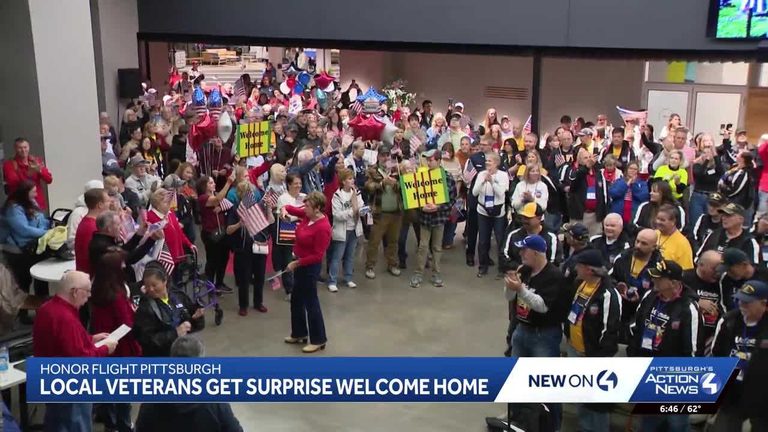 Honor Flight Pittsburgh Brings 80 Veterans Home After Washington D C Memorial To