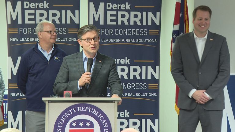 House Speaker Mike Johnson Rallies Lucas County Republicans For Derek Merrin In