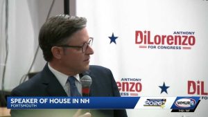 House Speaker Mike Johnson Rallies With Gop Nominee Anthony Dilorenzo In Portsmo