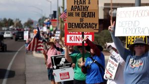 Hundreds Gather At East Speedway For No Kings Voter Turnout Rally Amid Strong Wi