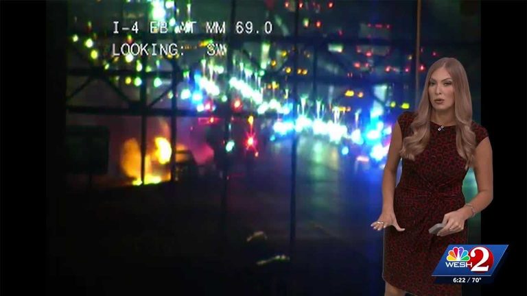 I 4 Eastbound Lane Closure In Orlando After Vehicle Fire Near Apopka Vineland Ro