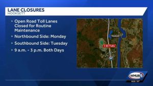 I 93 Toll Plaza Lane Closures Scheduled In Hooksett This Week