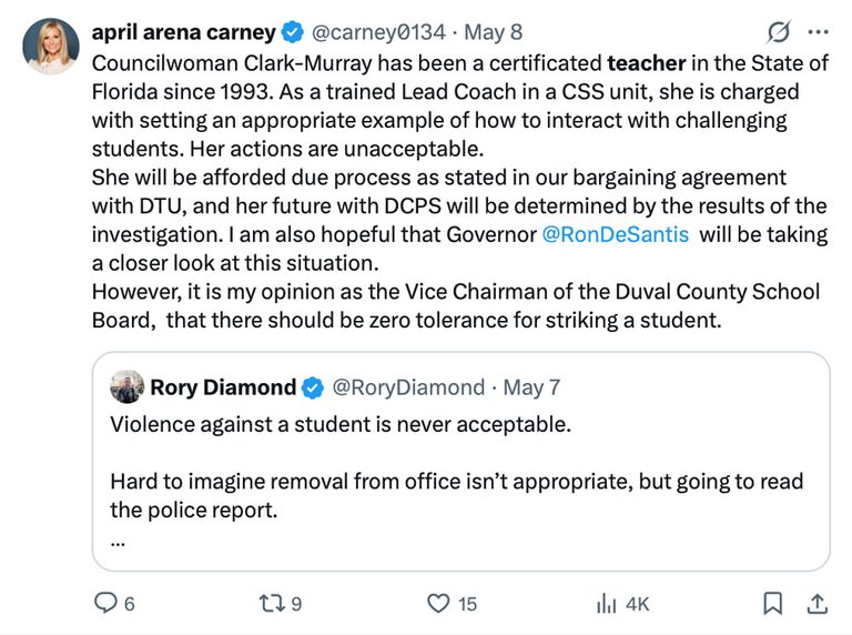Jacksonville Council Member And Teacher Tyrona Clark Murray Appeals 10 Day Suspe