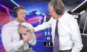 Jim Nantz Returns To Broadcast After Wrist Injury During Raiders Bills Game