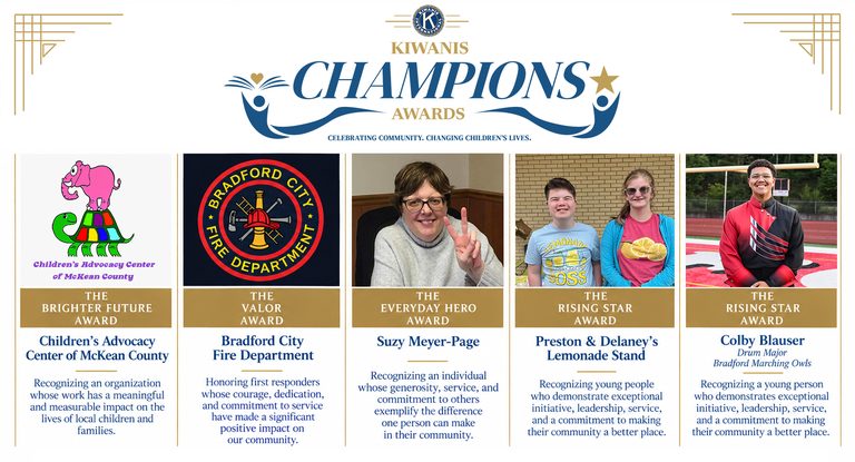 Kiwanis Club Of Bradford Honors Local Heroes At Inaugural Champions Awards