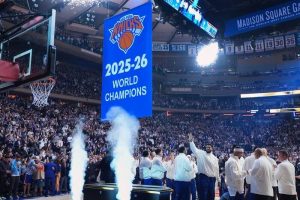 Knicks Hoist Two Championship Banners At Madison Square Garden Ahead Of Season O