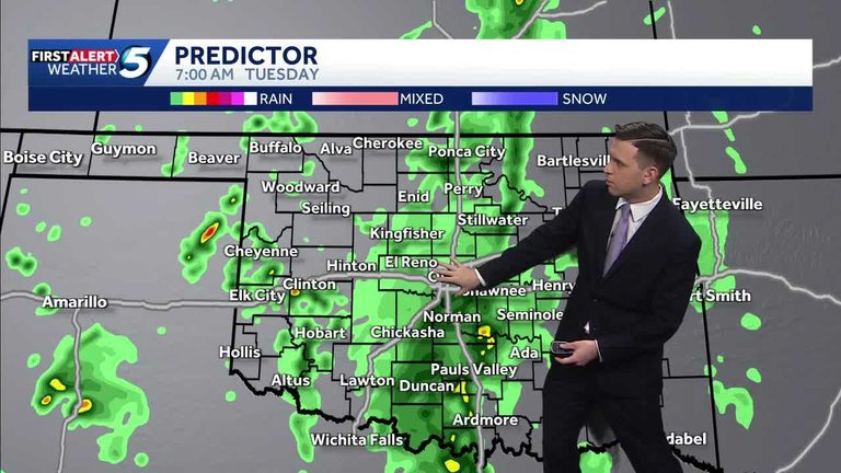 Koco 5 Predicts Rain Moving Into Oklahoma City Tonight With Mild Temperatures