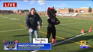 Lewis Palmer High School Mascot Rowdy Leads Pep Rally Before Pueblo South Game