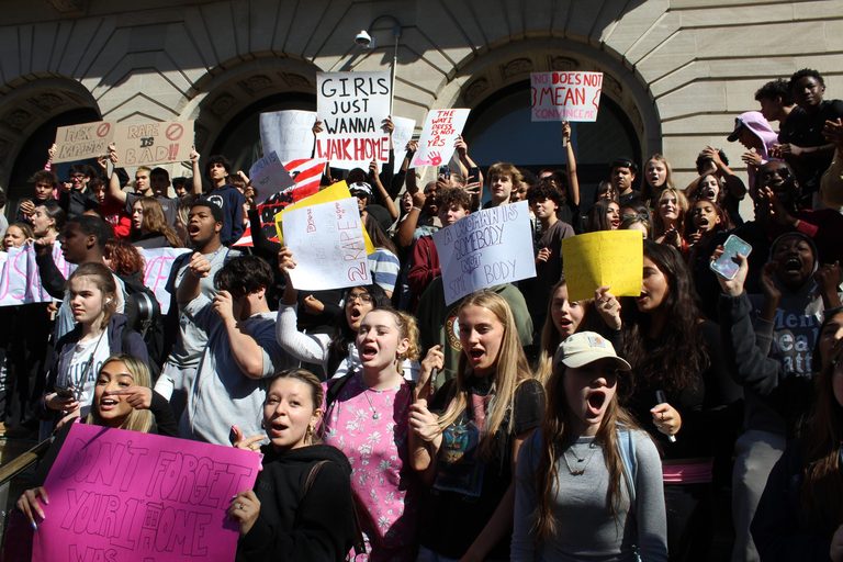 Lincoln Park High School Students Walk Out To Denounce Sexual Assault