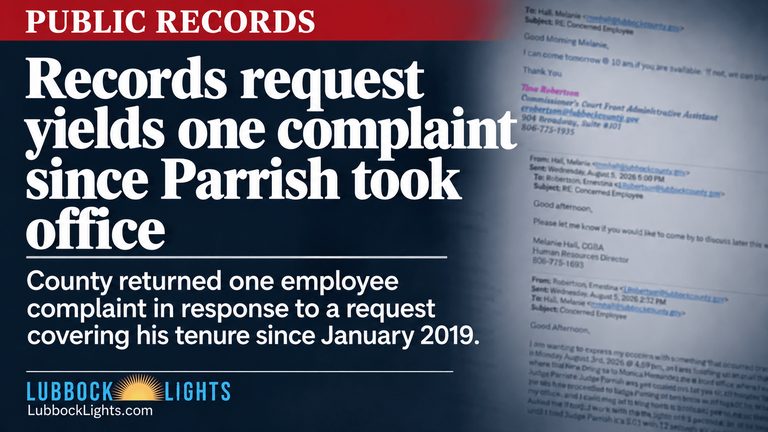Lubbock County Judge Receives Single Employee Complaint Since Taking Office In 2