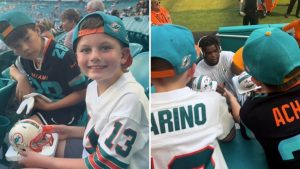 Miami Dolphins Help Family After 8 Year Old S Signed Mini Helmet Goes Missing