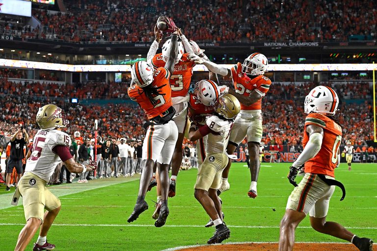 Miami Hurricanes Reach No 1 In Ap Poll After Double Ot Victory Over Florida Stat