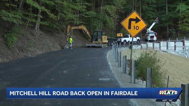 Mitchell Hill Road Reopens In Fairdale After 1 6M Landslide Repair
