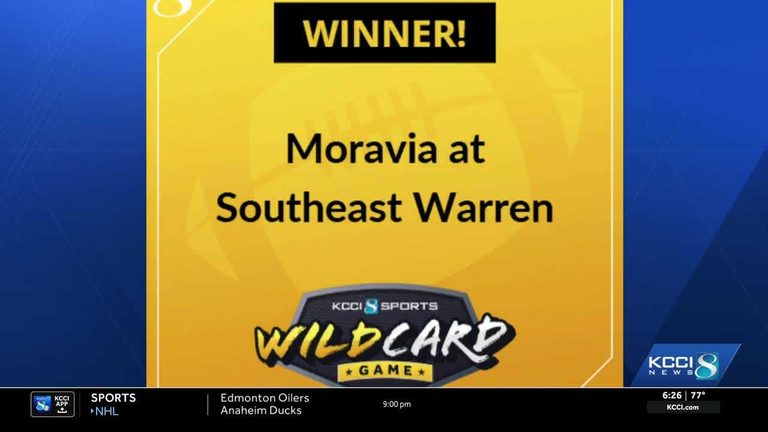 Moravia To Face Southeast Warren In Kcci Week 7 Wild Card Showdown