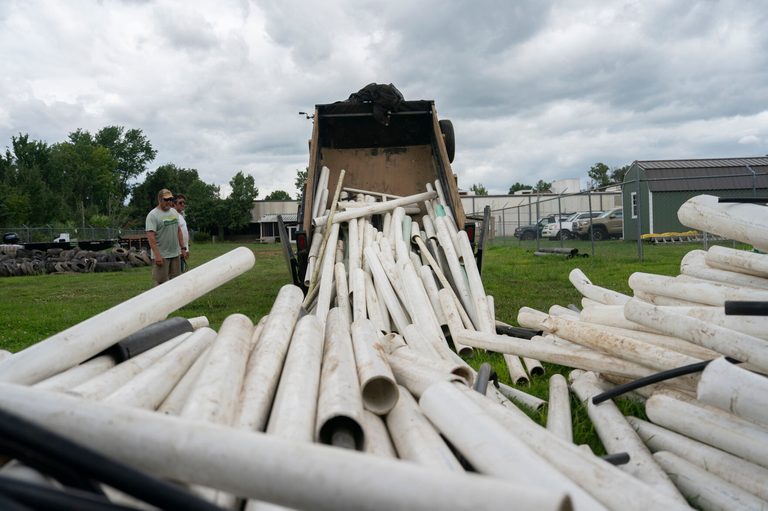 Mountaintrue Continues Massive Pvc Pipe Cleanup Of French Broad River In Woodfin