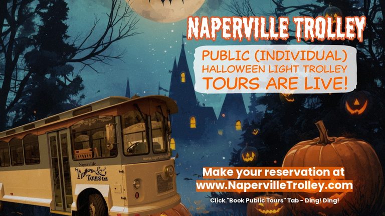 Naperville Halloween Lights Trolley Tours Offer Warm Family Friendly Evening Fun