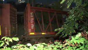 Nine Empty Freight Cars Derail On Conrail Tracks In Jersey City