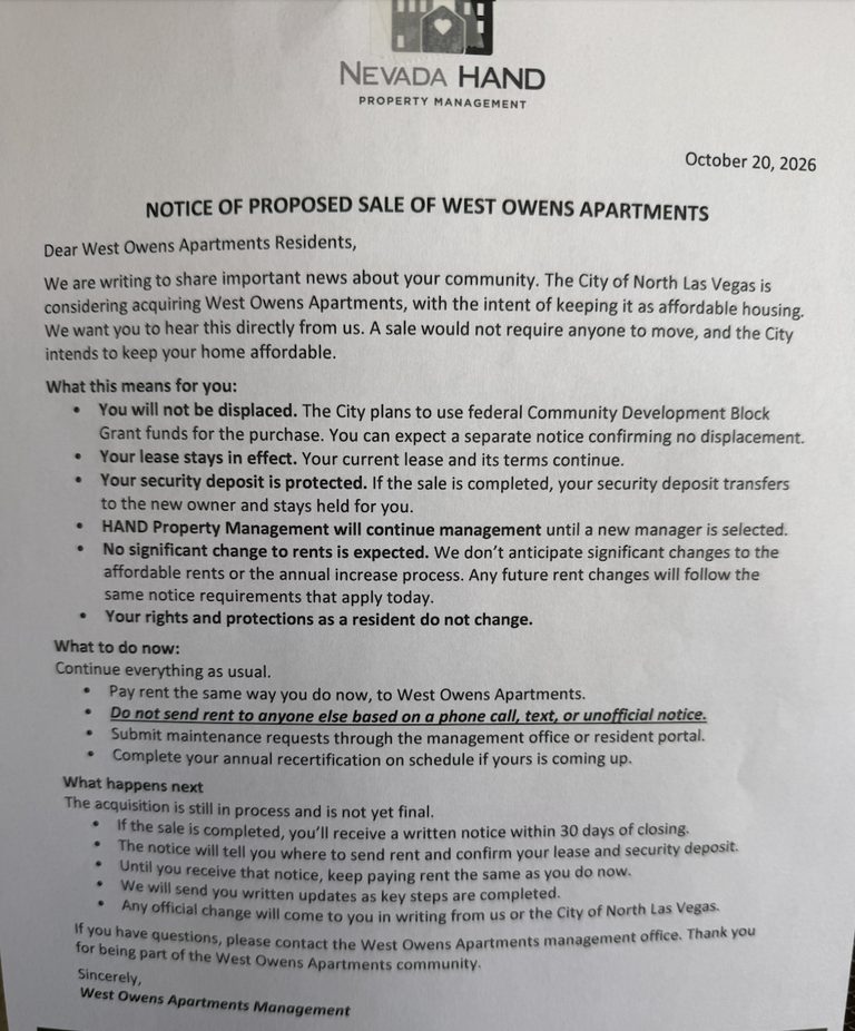 North Las Vegas Council Considers Purchase Of Affordable Housing Complex