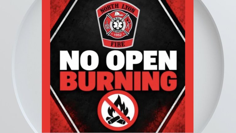 North Lyon County Fire Department Pauses Open Burning Permits Due To Windy Forec