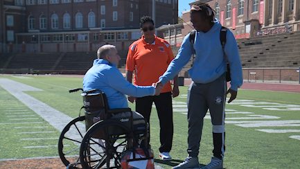 Ohio Referee Who Lost A Leg Visits Withrow High School To Support Injured Player