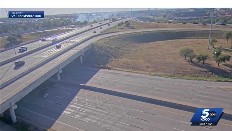 Oklahoma City Police Chase Walmart Shoplifters Grass Fire Extinguished