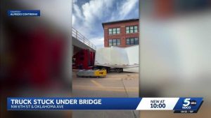 Oversized Semi Truck Strikes Oklahoma City Overpass Causing Traffic Delays