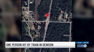 Person Struck By Train On Shannon Road In Denison
