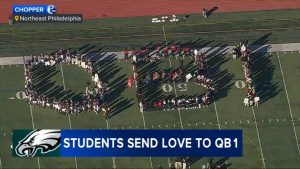 Philadelphia Students Rally To Support Eagles Qb Jalen Hurts During Blood Clot T