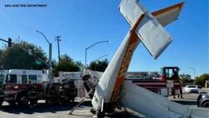 Plane Crash On Capitol Expressway Injures Two Adults And A Child Sjfd Reports