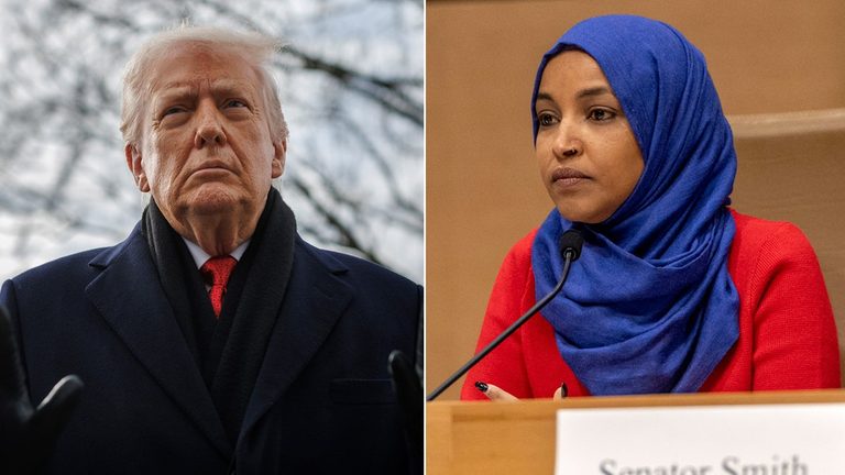 President Trump Calls On Rep Ilhan Omar To Resign Over Doj Name Allegations