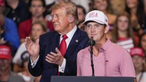 President Trump Joins Clemson Rally As Jacob Bridgeman Celebrates Presidents Cup