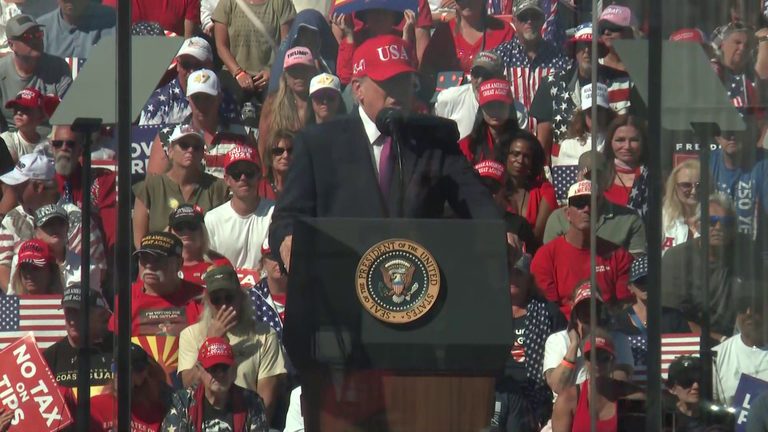 President Trump Rallies In Bullhead City Urging Arizona Voters To Back Republica