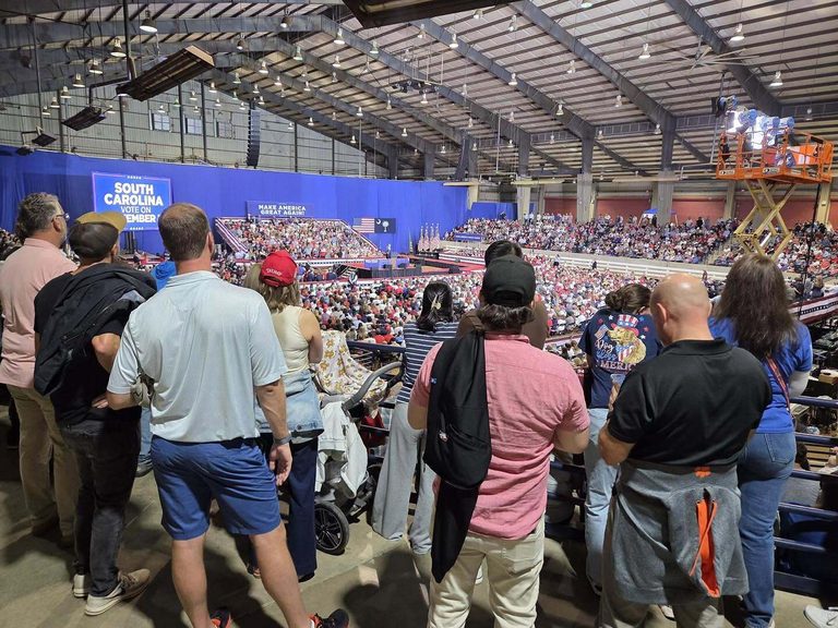 President Trump Rallies In Clemson Backs Darline Nordone Amid Protest Interrupti
