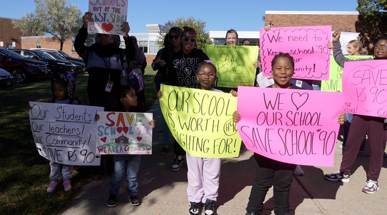 Ps 90 Parents And Staff Rally To Keep Neighborhood School Intact