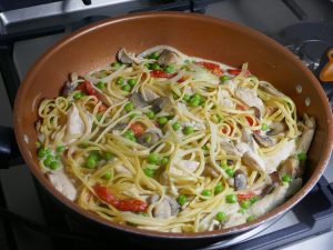 Quick Comfort Chicken La King Fettuccine For Busy Weeknights