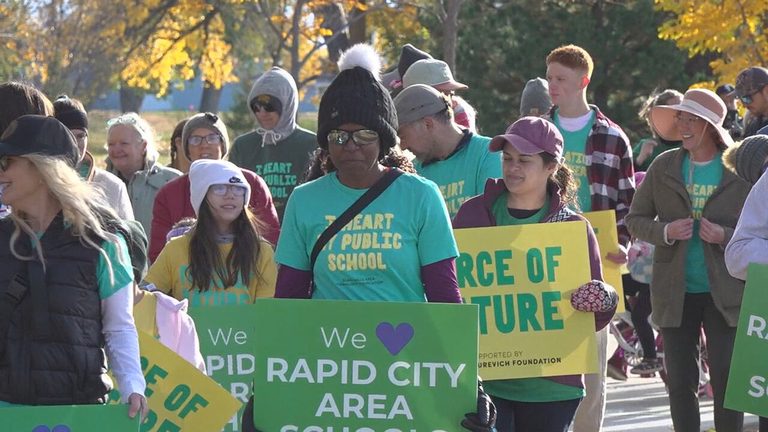 Rapid City Families And Educators Walk Together To Celebrate Education At Founde
