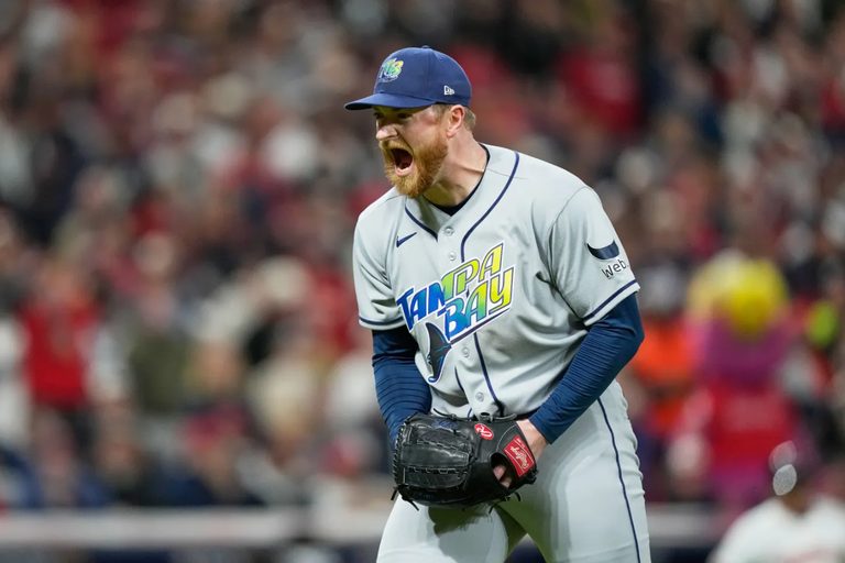 Rays Take 3 2 Alcs Lead As Rasmussen Limits Guardians To One Run